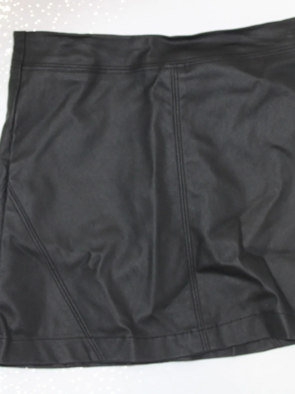 GB girls Black Faux Leather Mini Skirt